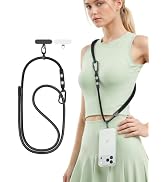 Phone Lanyard Adjustable Cell Phone Lanyard Crossbody with 2 Tabs Anti Theft Phone Strap for All ...