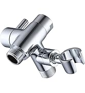 G-Promise Solid Metal Shower Arm Diverter with Handshower Mount for Hand Held Showerhead and Fixe...