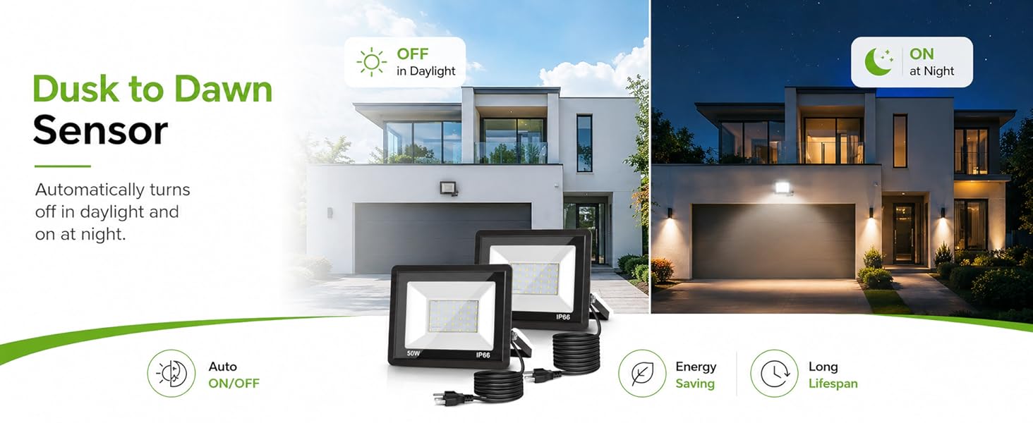 dusk to dawn outdoor flood light