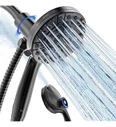 BESAQUO 9 Settings High Pressure Magnetic Shower Head with Handheld | Power Wash for Tub&Tile, Ma...