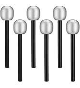 NUOBESTY Kids Microphone 6Pcs Glittered Silver Microphone Pretend Toy Microphone Fake Mic Accesso...
