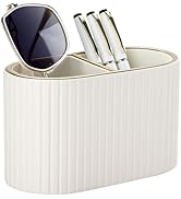 KINGFOM PU Leather Desk Organizer Pen Holder – Dual-Compartment Stylish Pencil Cup Remote Control...