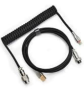 ZDawnn Braided Keyboard Cables 1.5m Coiled Type-C to USB A with Detachable Aviator Connector.for ...
