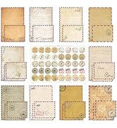 160 Pcs Stationery Paper Envelopes Set Includes 50 Lined Writing Paper & 50 Envelopes with 60 Col...