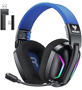 WESEARY Wireless Gaming Headset for PC, Laptop, Mac & Switch, Dual Low-Latency 2.4GHz USB/Type-C,...