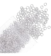 Uniclife 500 PCS 6 mm Double Loops Split Jump Rings Mini Metal Ring Connectors for Jewelry Neckla...