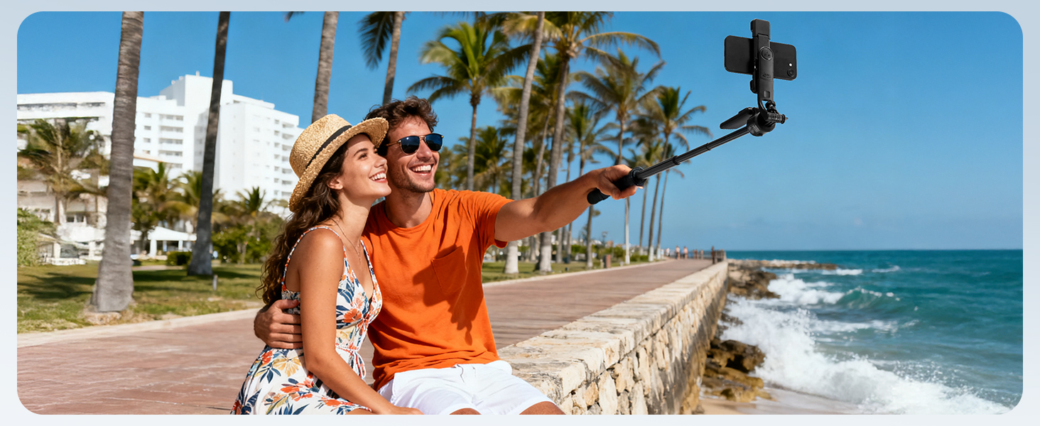 selfie stick tripod with light