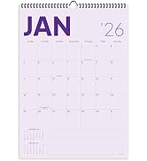 Wall Calendar 2026, 12 Months, 17" x 12" Large Wall Calendar with Hanger, Thick Paper and Spiral ...