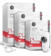 IDEATECH 15 Pack Travel Vacuum Bags with USB Pump, Space Saver Vacuum Seal Bags for Clothes, Comp...