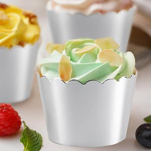 silver paper baking cups