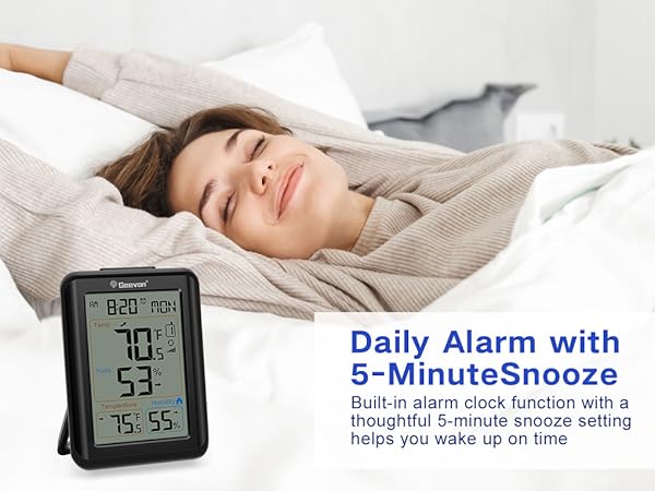 Daily Alarm with 5-Minute Snooze