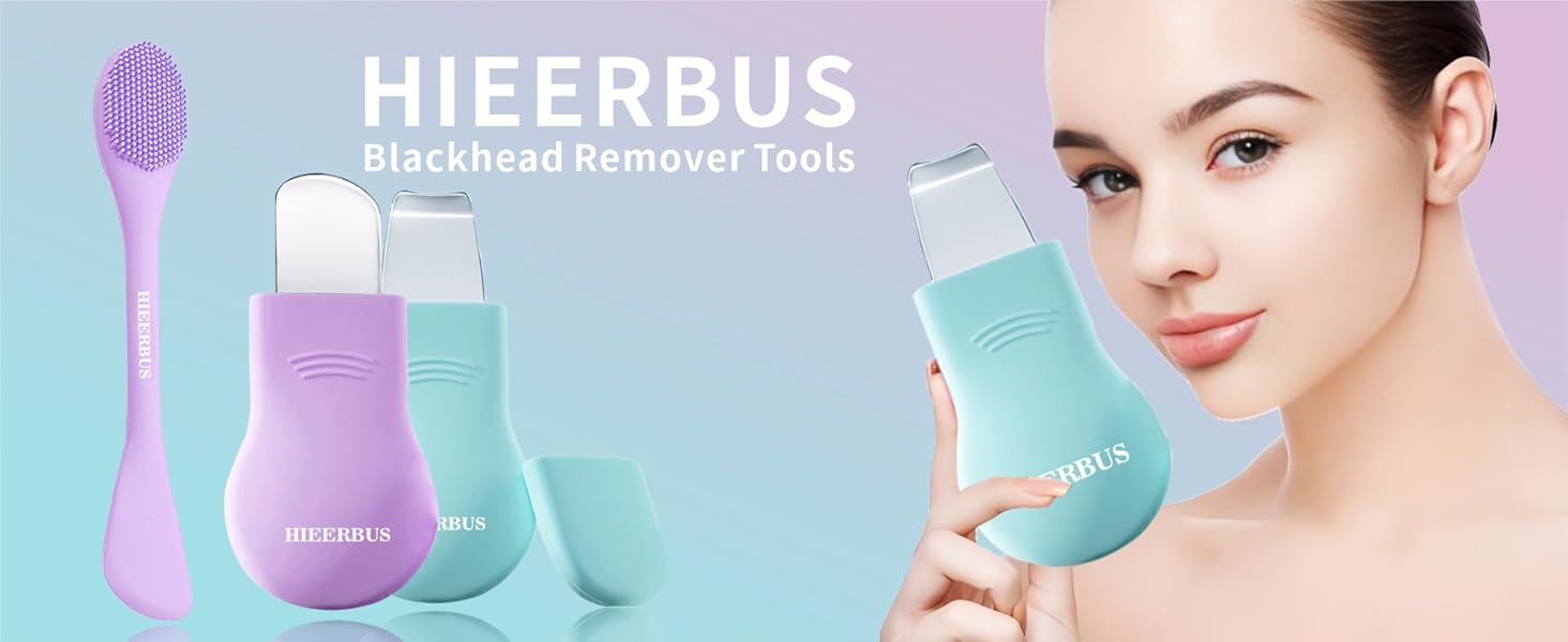 Blackhead Remover Tool,Silicone Face Scrubber, 2 in 1 Nose Scraper for Deep Cleansing