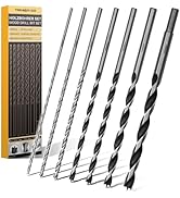 Extra Long 230mm Brad Point Wood Drill Bit Set Metric - 7 Pack Carpenters Quality - Drill Splinte...