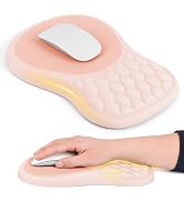 Ergonomic Mouse Pad with Wrist Rest, Memory Foam Mouse Pad Wrist Support for Carpal Tunnel Pain R...