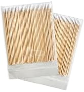 200PCS Pointed Cotton Swabs - 4 inch Microblading Precision Tip Cotton Swabs with Wooden Sticks -...