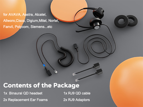 telephone headset, QD headset,work headset, office headset, call center headset