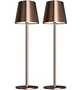 Cordless Table Lamps Set of 2, Portable LED Desk Lamp, Battery Operated Lamp, Wireless Rechargeab...