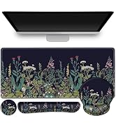 ToLuLu Desk Mat, XXL Large Mouse Pad Wrist Support Set,4 in1 Gaming Mousepad Desk Pad+ Ergonomic ...