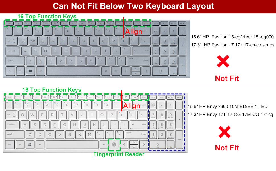 hp 15.6 laptop keyboard cover