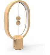 Allocacoc Heng Balance Lamp Oval Mini USB-C Light Wood Portable Rechargeable Magnetic Gravity Int...