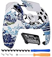 eXtremeRate Luna Redesigned The Great Wave Front Shell Touchpad Compatible with ps5 Controller BD...