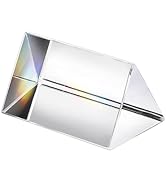 Labriciyon Mini Glass Crystal Triangular Prism, Rainbow Maker for Light Refraction Spectrum Learn...