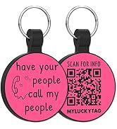 MYLUCKYTAG QR Code Silicone Pet ID Tag Dog Cat Tag, Online Pet Profile, Pet Location Alert Email,...