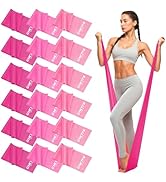 GHCTFE 18PCS Resistance Bands Bulk, Non-Latex Physical Therapy Bands, Professional Flat Bands for...