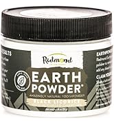 Redmond Earthpowder, All Natural Tooth and Gum Powder Bentonite Clay and Charcoal Teeth Whitener,...