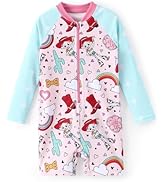 Disney Frozen Spiderman Princess Girls Swimsuits Long Sleeves Rashguard Bathing Suits UPF 50 Swim...
