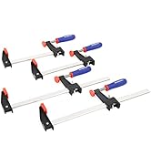 WORKPRO 6-Inch & 12-Inch Steel Bar Clamps Set, 4-pack Quick-Release Clutch Style Bar Clamps, 600 ...