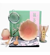 Joyscale Matcha Whisk Set, Matcha Set Whisk And Bowl, 8 Pcs Matcha Kit Set(Lotus Design), 11 OZ, ...