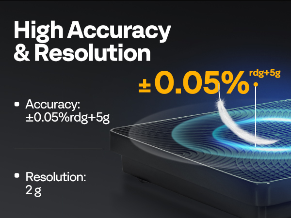 ac scale with 2 g resolution, high accuracy for better results