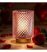 ULAROOM Small Battery Operated Lamp with Timer for Dorm/Office Desk/Home Deocr,Cordless Shelf War...