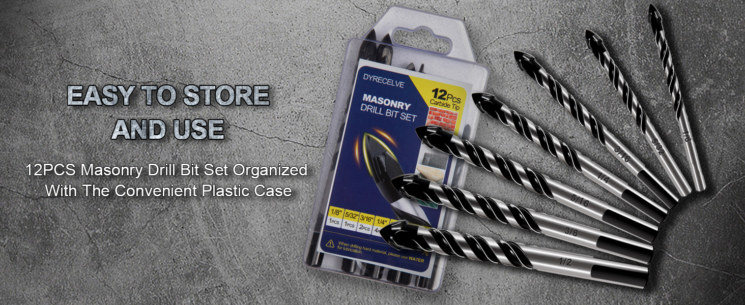 Masonry Drill Bit Set & Concrete Drill Bit Set