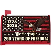 Inisajace 250th Anniversary USA Mailbox Covers, America 1776-2026 Post Letter Box Cover Wraps Mag...