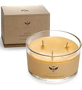 DEYBBY Large Beeswax Jar Candle - 3 Wick Beeswax Candle Gift - Handpour Candle with Natural Honey...