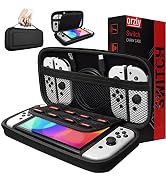 Orzly Carry Case Compatible with Nintendo Switch and New Switch OLED Console - Black Protective H...