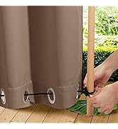 NICETOWN 2 Panels Weighted Blackout Curtains Patio Waterproof Outdoor Curtains, Thermal Insulated...