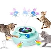 ORSDA Cat Toy, 3-in-1 Automatic Interactive Electronic Moving Ambush Feather, Fluttering Butterfl...