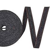 Pandahall 10.93 Yard Stitch Denim Ribbon 0.62 Inches Black Jeans Cloth Fabric Ribbon for Sewing H...