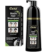 Black Hair Dye Shampoo for Gray Hair, DEXE Semi-Permanent Hair Color Shampoo for Women and Men, S...
