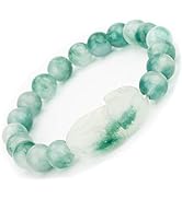 ZenBless Jade Bracelet For Women Men Lucky Charm 10mm Bead Bracelet with Pi Xiu/Pi Yao Attract We...