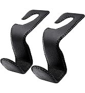 Leather Purse Hooks for Car, 2 Pack Car Purse Holder, Car Backseat Headrest Hooks Holders for Han...