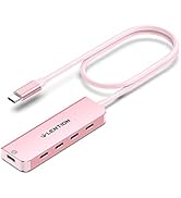 LENTION USB C Hub, 2FT Long Cable USB C Multiport Adapter, 4 USB3.0 Ports (USB-C Type, 5Gpbs), Po...