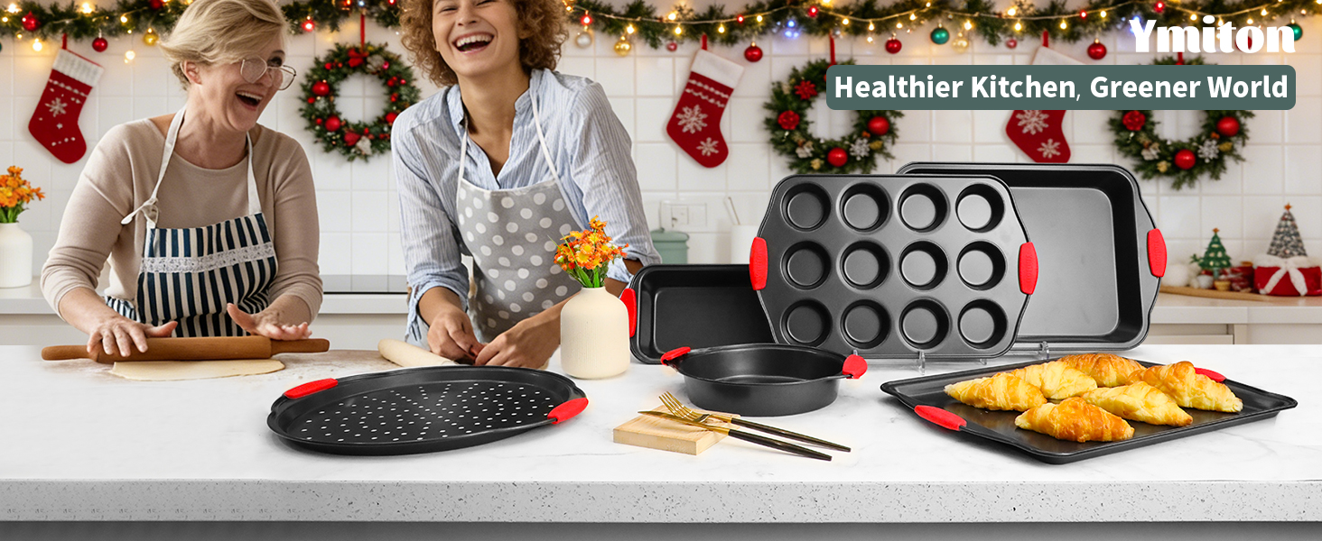 Ymiton Christmas baking gifts baking pans set- A baking set that meets all baking needs