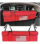 Turcee Car Trunk Organizer,Large Capacity Car Storage Organizer with US Flag Design,Hanging Folda...