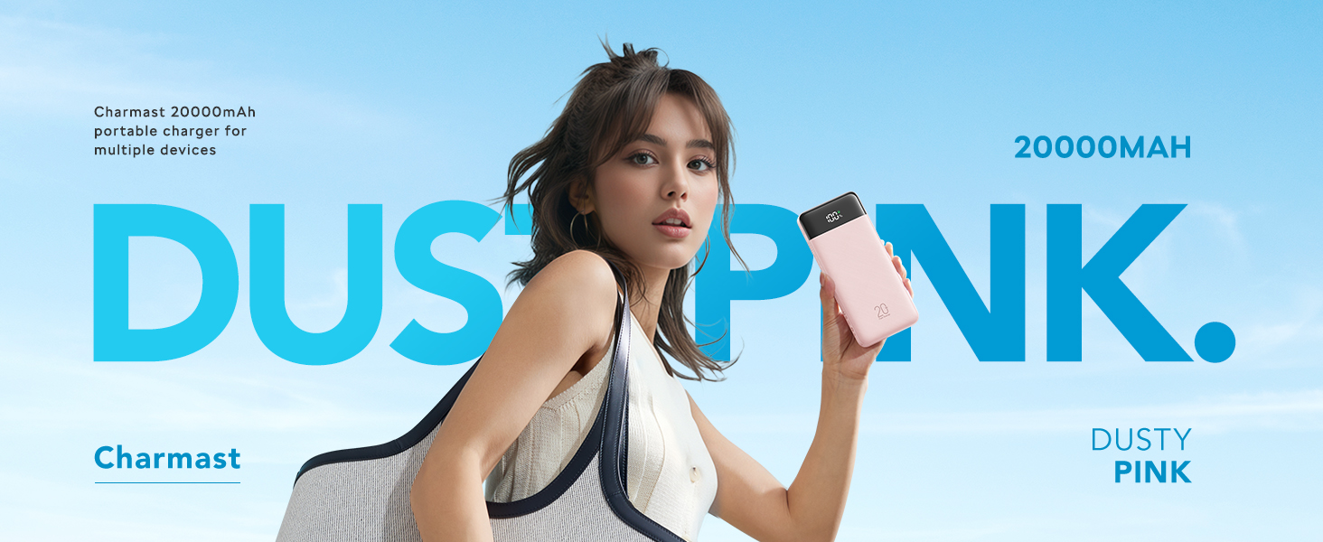 Dusty Pink Portable Charger