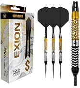 Winmau Exion Professional Darts Set - 90% Tungsten Darts with Switch Point Technology, Flights & ...