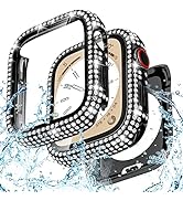 Goton 2 in 1 Waterproof Bling Case for Apple Watch 40mm Screen Protector SE (2nd Gen) Series 6 5 ...